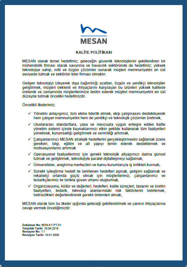 KALİTE POLİTİKASI